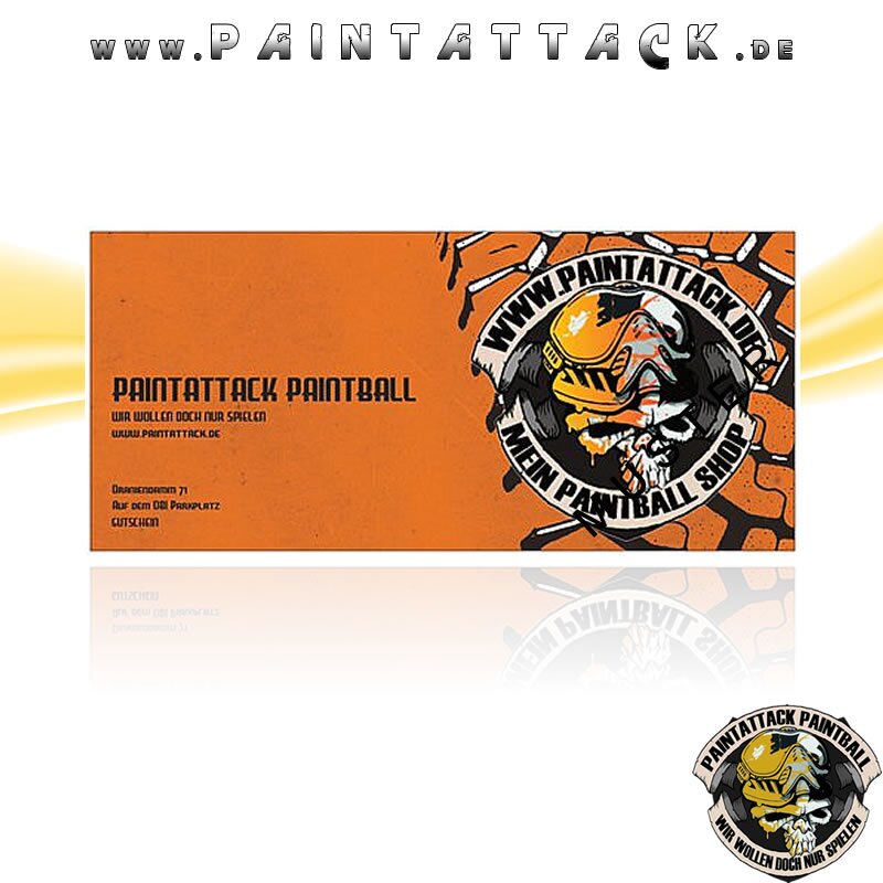 Paintattack Paintball Gutschein / Geschenkgutschein 5,00€ Motiv 3