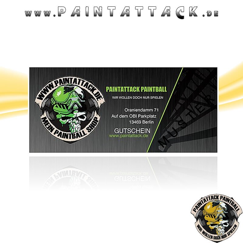 Paintball Gutschein Geschenkgutschein 5 EUR Motiv 4