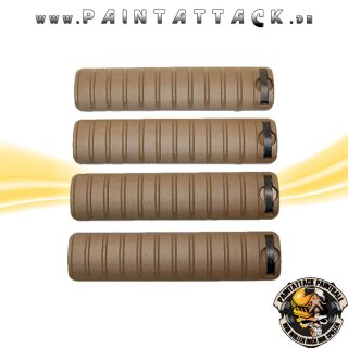 Tippmann 20 mm Waever Rail Cover Long 4er Pack Tan