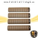 Tippmann 20 mm Waever Rail Cover Long 4er Pack Tan