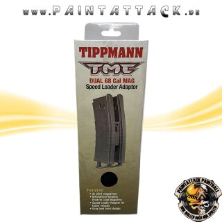 Tippmann TMC Magazin mit Magazinverbinder Mag-Fed Mags Doppelpack schwarz Kaliber 50