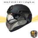 Taktischer Helm mit Thermalglas und Mesh Gitterschutz für Paintball und Airsoft schwarz