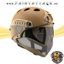 Taktischer Helm mit Thermalglas und Mesh Gitterschutz...