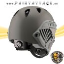 Taktischer Helm mit Thermalglas und Mesh Gitterschutz...