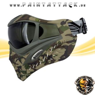 VForce Grill Paintball Maske SE Woodlands Camo mit Smoke Thermal Glas