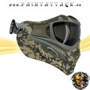 VForce Grill Paintball Maske SE Woodlands Camo mit Smoke Thermal Glas