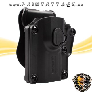 Universalholster für über 60 Pistolen CYTAC Mega-Fit schwarz Holster für Linkshänder