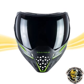 Empire EVS Paintball Maske schwarz - lime green mit 2 Maskengläsern  (Clear und Ninja)