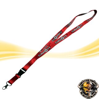 G.I. Sportz Schlüsselband mit Schriftzug  – Praktisches  Lanyard Rot/Weiß