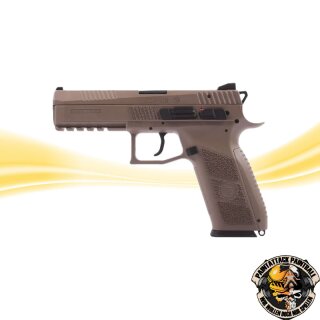 ASG CZ P-09 Airsoft GBB Pistole ab 18 mit Polymer Schlitten - TAN
