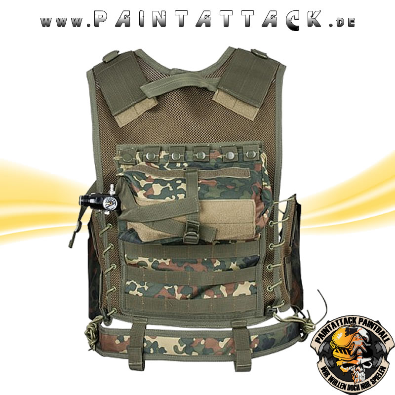 Paintball Weste New Legion Tactical Vest Carrier flecktarn700_1516520_TBR